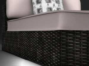 wicker chaise 3D Model