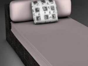 wicker chaise 3D Model