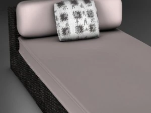 wicker chaise 3D Model