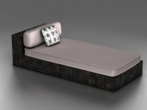 wicker chaise 3D Model
