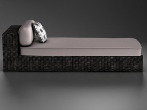 wicker chaise 3D Model
