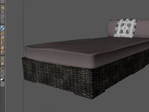 wicker chaise 3D Model