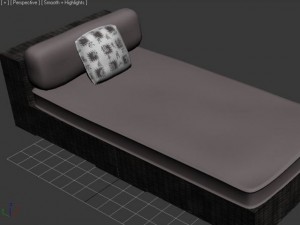wicker chaise 3D Model