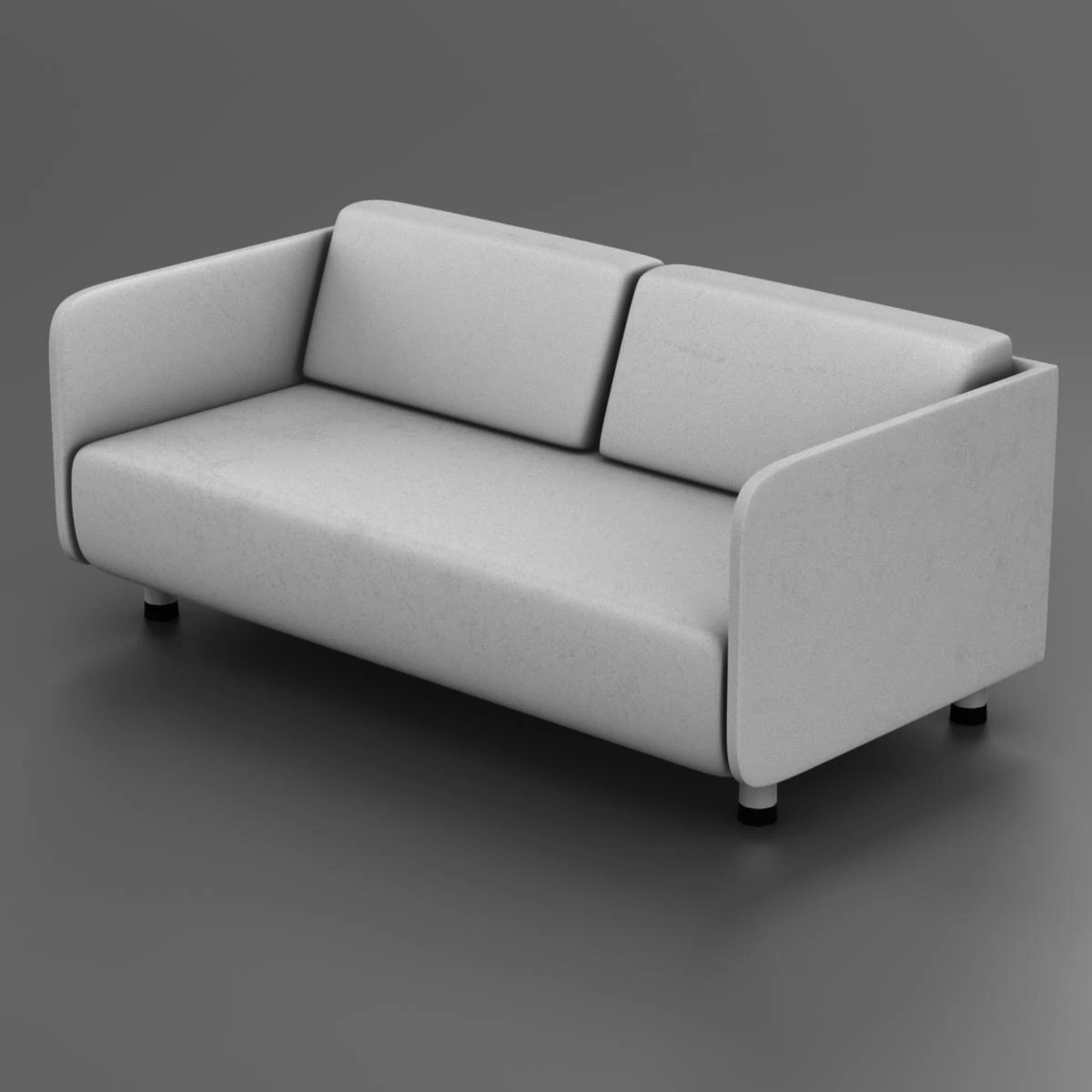white couch 3D Model .c4d .max .obj .3ds .fbx .stl .blend 