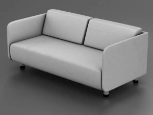 white couch 3D Model