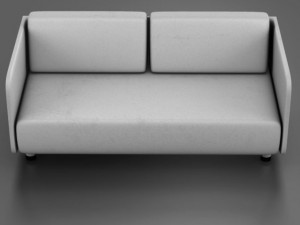 white couch Modelo 3D