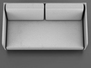 white couch Modelo 3D