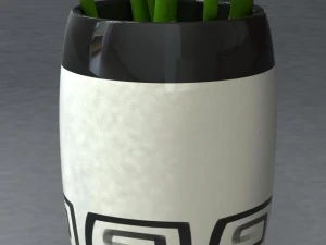 bamboo and vase 3D Model