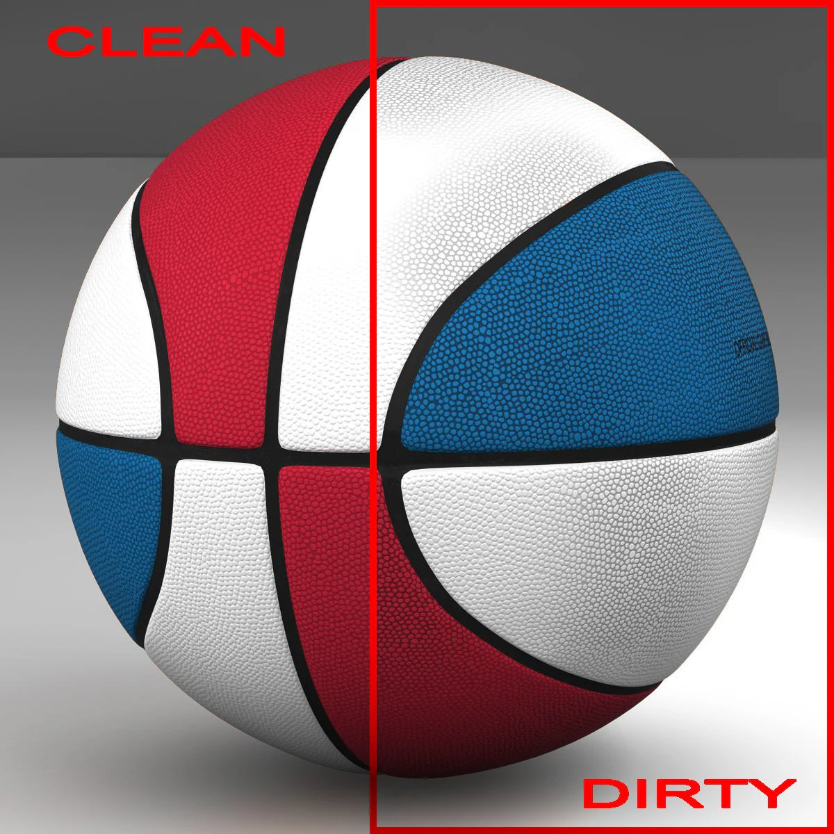 tricolor basketball ball 3D Model .c4d .max .obj .3ds .fbx .stl .blend 