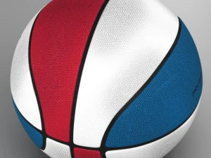 tricolor basketball ball 3D Model