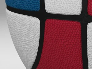tricolor basketball ball 3D Model