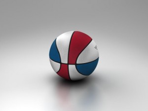 tricolor basketball ball 3D Модель