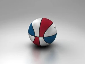 tricolor basketball ball 3D Model