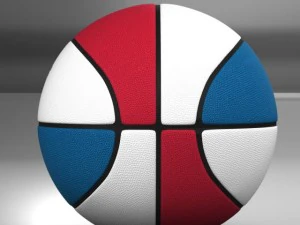 tricolor basketball ball 3D Model