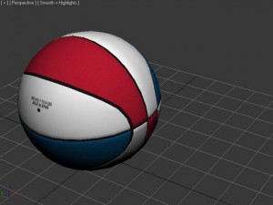 tricolor basketball ball 3D Модель