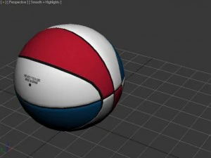 tricolor basketball ball 3D Model