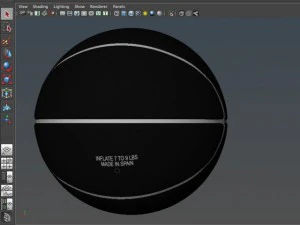 black basketball ball 3D Model