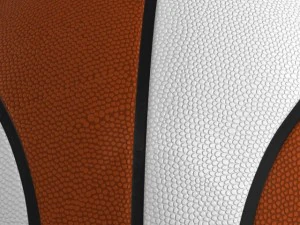 orangewhite basketball ball 3D Model
