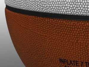 orangewhite basketball ball 3D Model