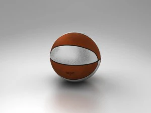 orangewhite basketball ball 3D Model