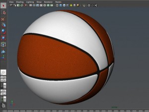 orangewhite basketball ball 3Dモデル