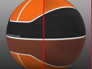 basketbalbal euro driekleur 3D Model