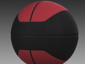 basketball ball euro redblack 3D 모델