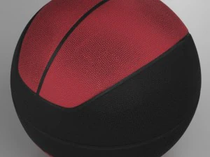 ballon de basket euro rougenoir Modèle 3D