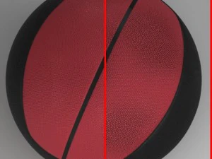 ballon de basket euro rougenoir Modèle 3D