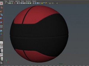 basketball ball euro redblack 3D 모델