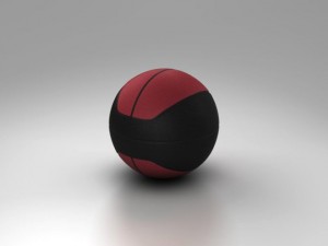 basketball ball euro redblack 3D 모델
