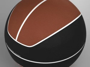 basketball ball euro brownblack 3D Model