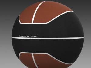 basketball ball euro brownblack 3D Модель