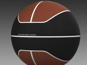basketball ball euro brownblack 3D Model