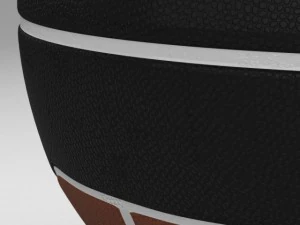 basketball ball euro brownblack 3D Model