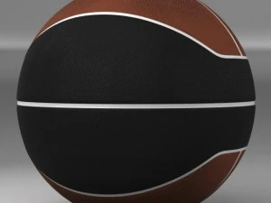 basketball ball euro brownblack 3D Model