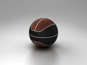 basketball ball euro brownblack 3D Model