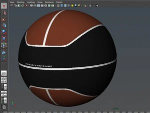 basketball ball euro brownblack 3D Model