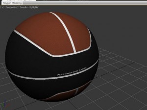 basketball ball euro brownblack 3D Модель