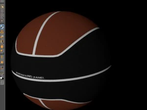 basketball ball euro brownblack 3D Model
