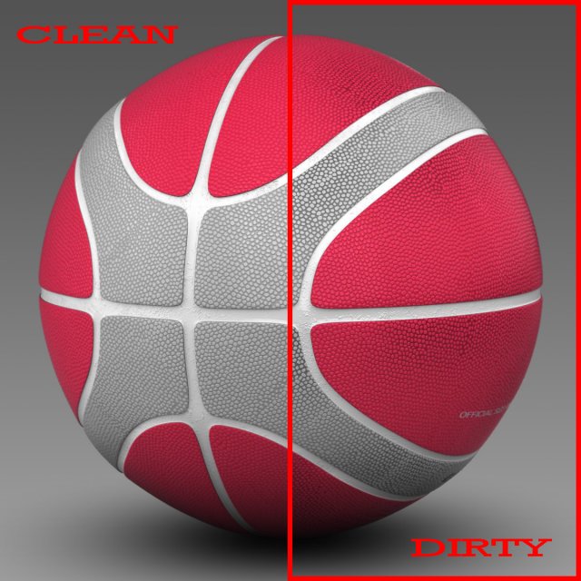 basketball ball eba red 3D-Modell .c4d .max .obj .3ds .fbx .stl .blend 