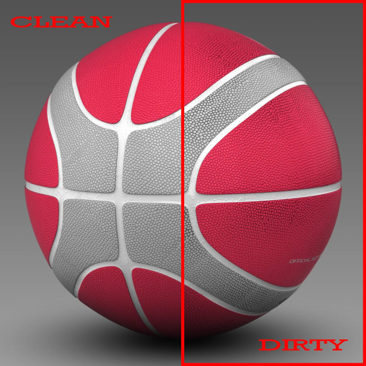 basketball ball eba red 3D Model .c4d .max .obj .3ds .fbx .stl .blend 