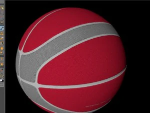 basketball ball eba red 3D Model