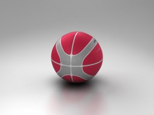 basketball ball eba red 3D-Modell