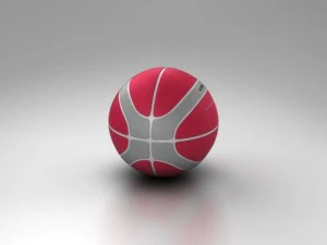 basketball ball eba red 3D Model