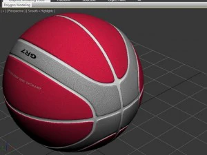 basketball ball eba red 3D Model