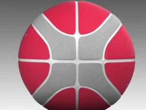 basketball ball eba red 3D Model