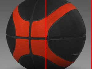 basketball ball eba black 3D Model
