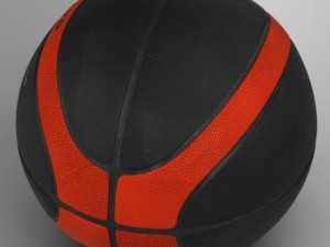 basketball ball eba black 3D Model