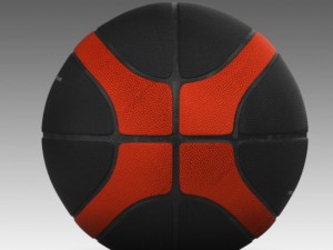 basketball ball eba black 3D Model